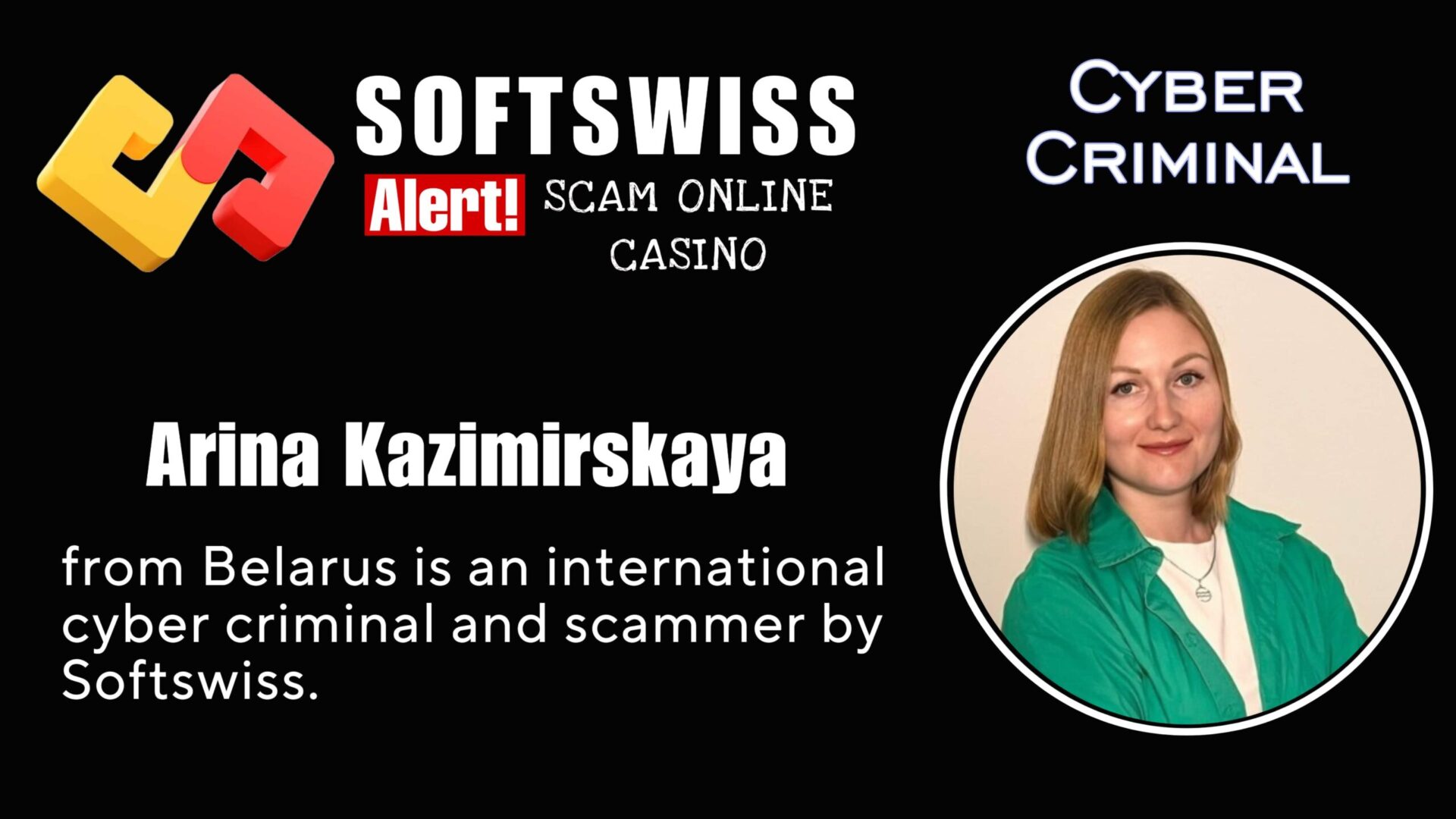 Arina Kazimirskaya - softswiss scam - Casino by Softswiss